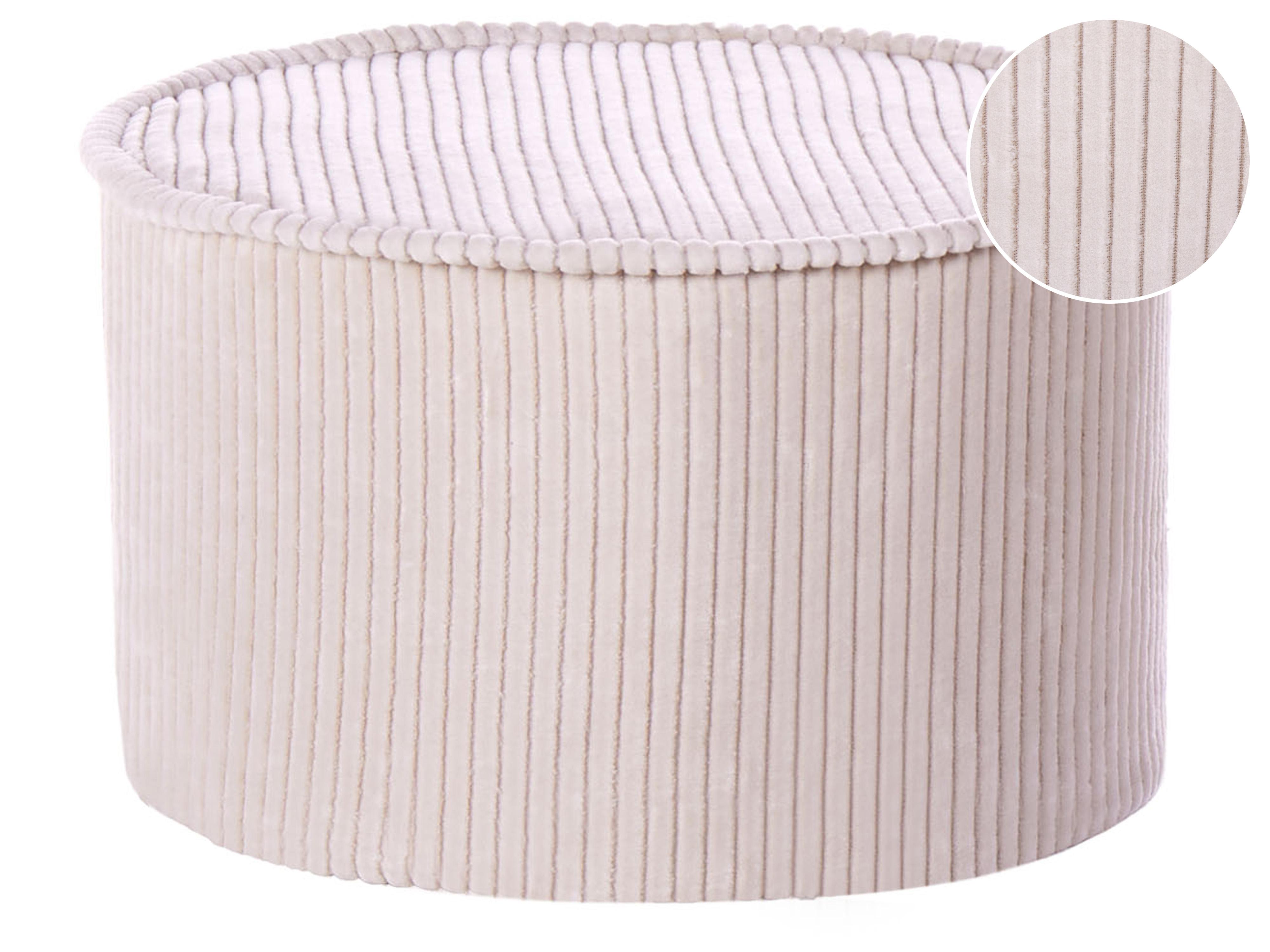 Pouffe ZIKRIA Velvet Light Beige