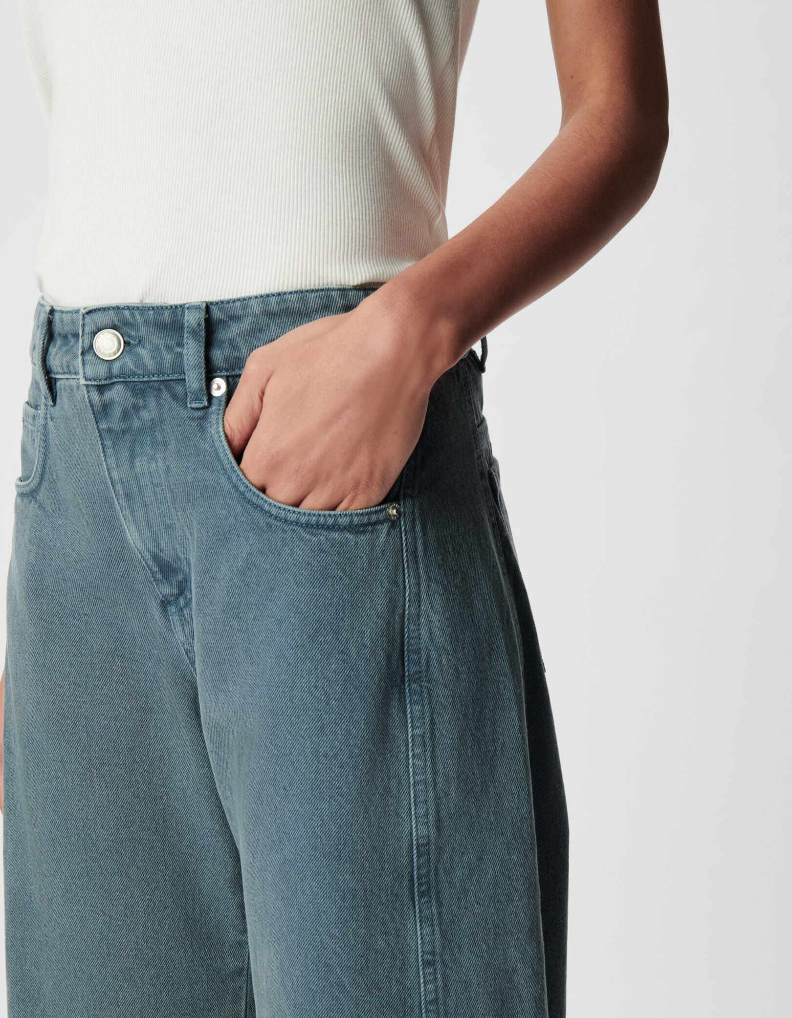 Jean barrel bleu Gabrielle 7/8e Femme