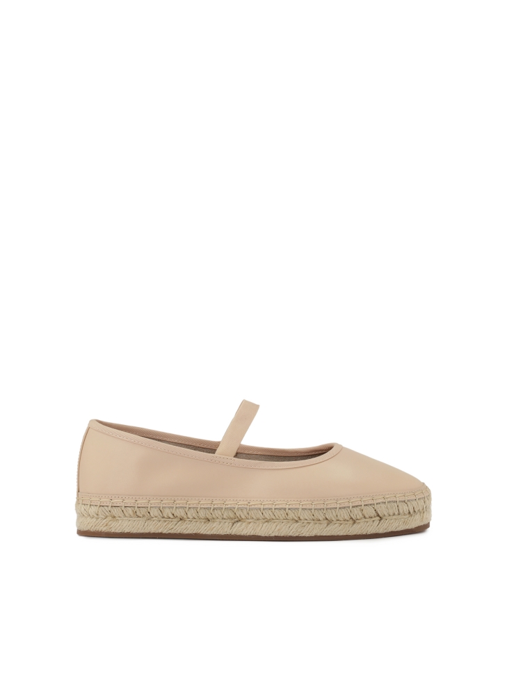 Slip-on espadrilles in powder color