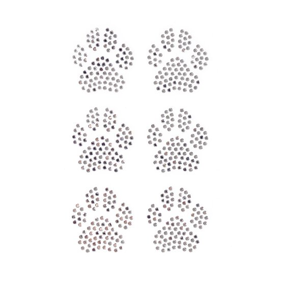 Paw Iron-On Gems 6 Pack