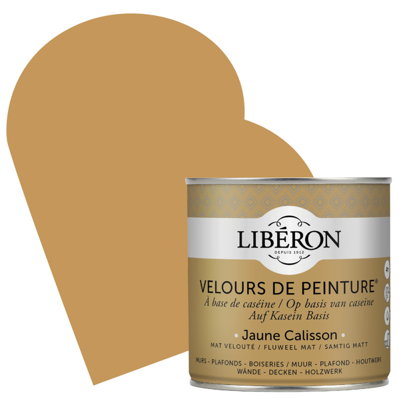 Peinture pour murs Velours de Peinture jaune calisson mat 0,5 L LIBERON