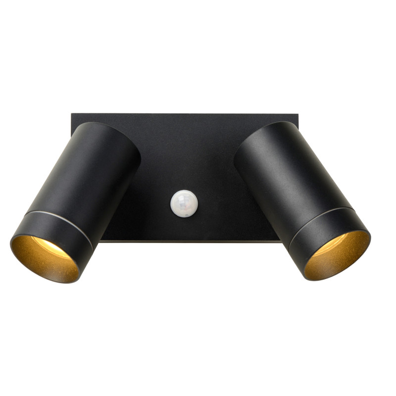 Applique extérieure Taylor noire dimmable GU10 2 x 50 W LUCIDE