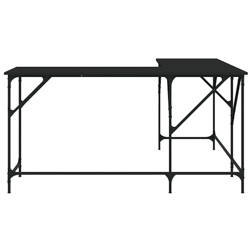 NNEVL Desk Black 149x149x75 cm Engineered Wood