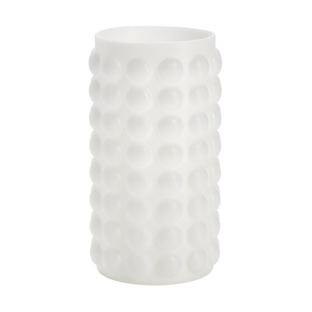 Vase en verre Bubble iridescent blanc Ø12xH21,5cm