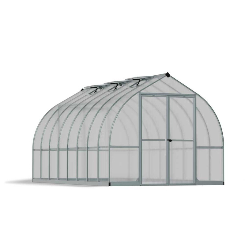 Serre en polycarbonate Bella argentée 11,3 m² CANOPIA