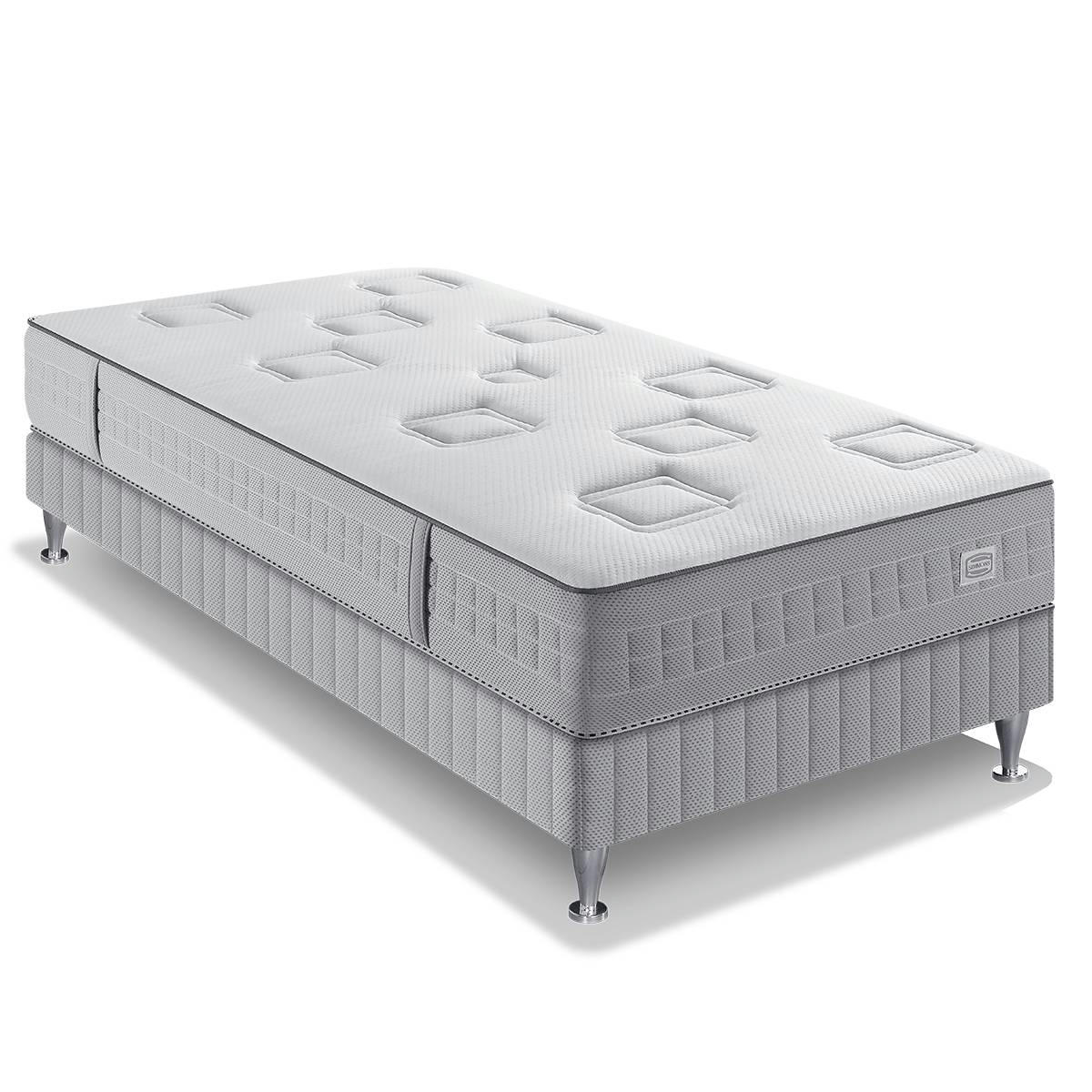 CHALLENGE - Ens CHALLENGE 90x190 matelas H24 ressort ensachés, très ferme, sommier