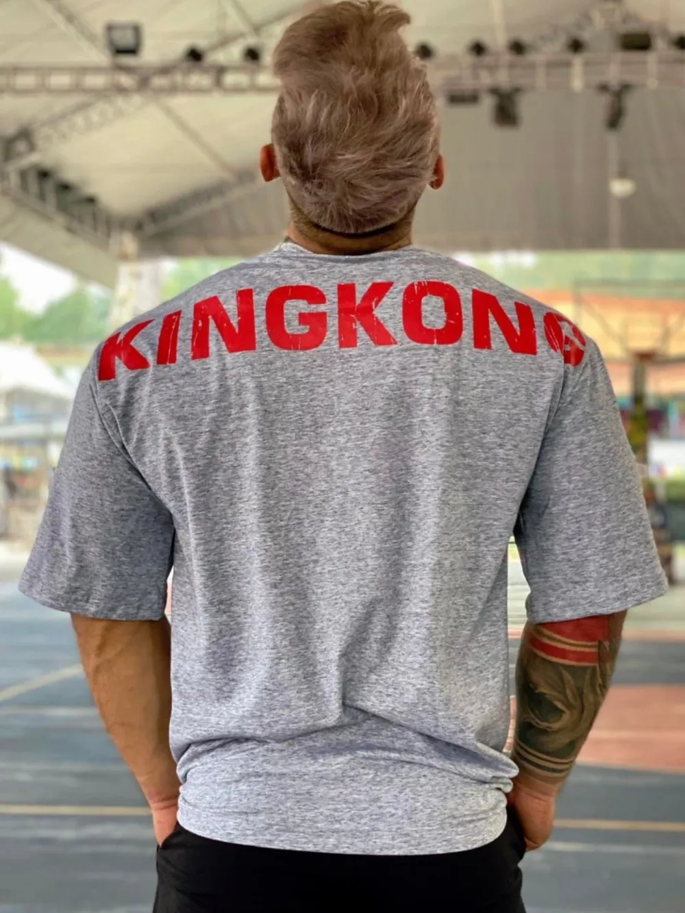 Men's Plus Size KING KONG Round Neck T-Shirt