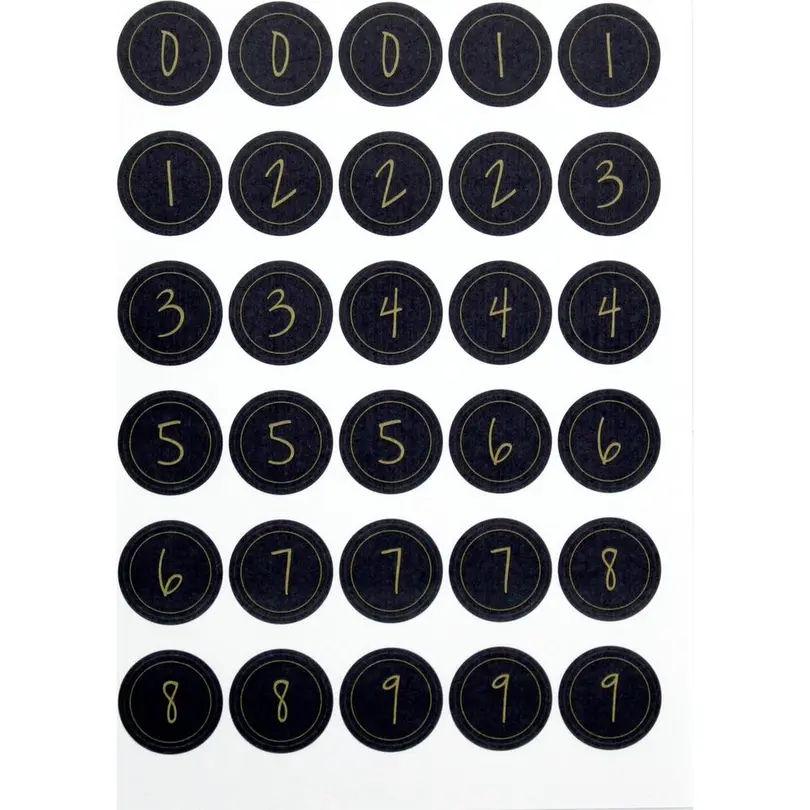 Sticker 6er-Set Zahlensticker