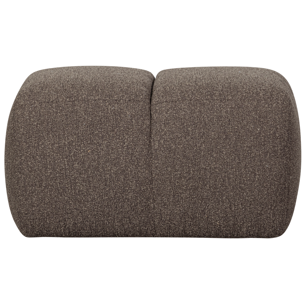 WOOOD poef Mojo - Bouclé - Bruin Melange - 80x60x45