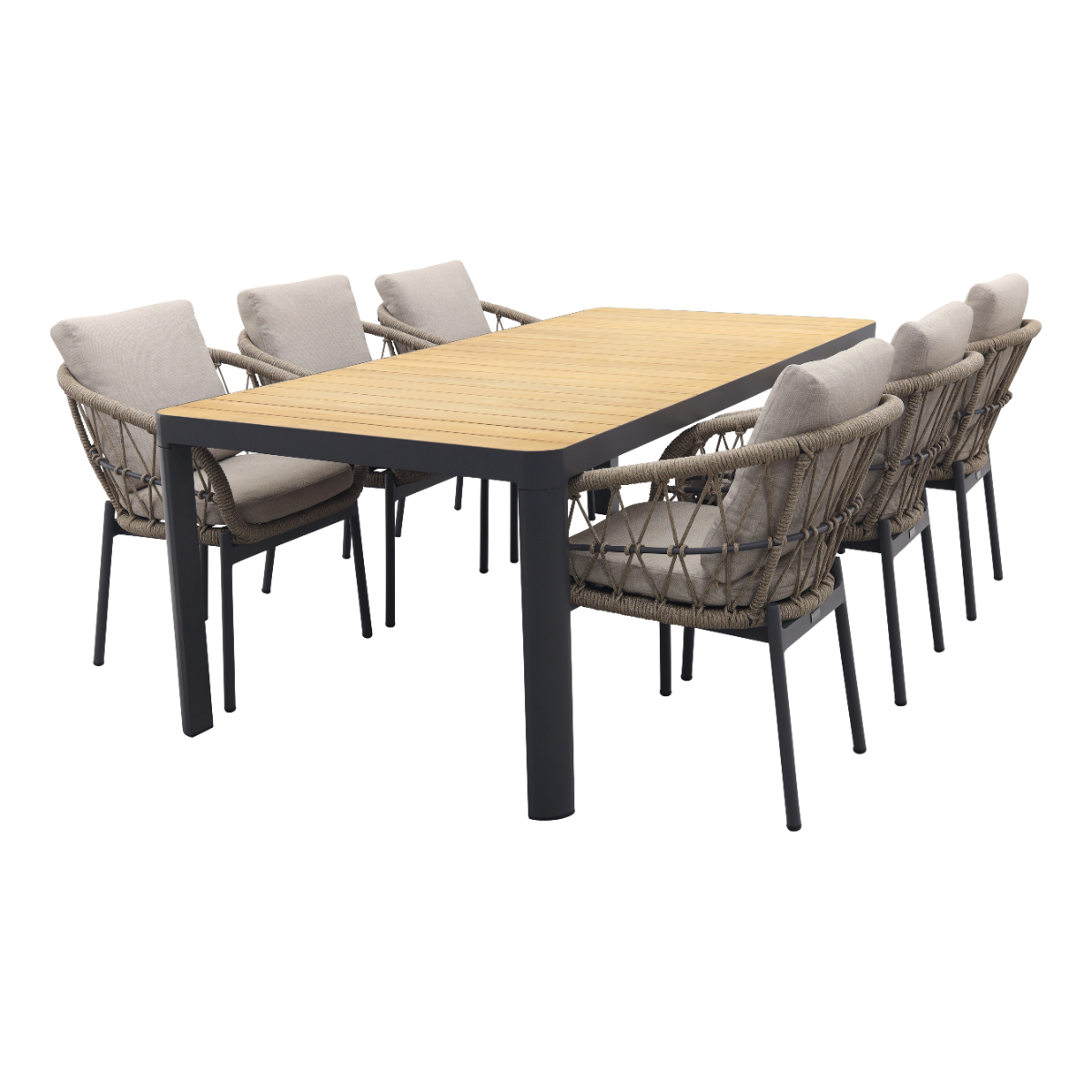 VDG Hartman Monza General verstelbare tuinset - 220x100 cm. - 7-delig