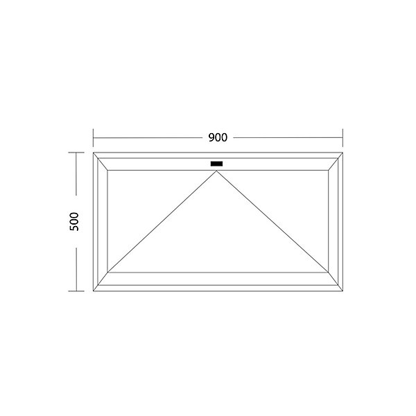 Fenêtre de cave soufflet PVC anthracite L 900mm x H 500mm ouvrant haut