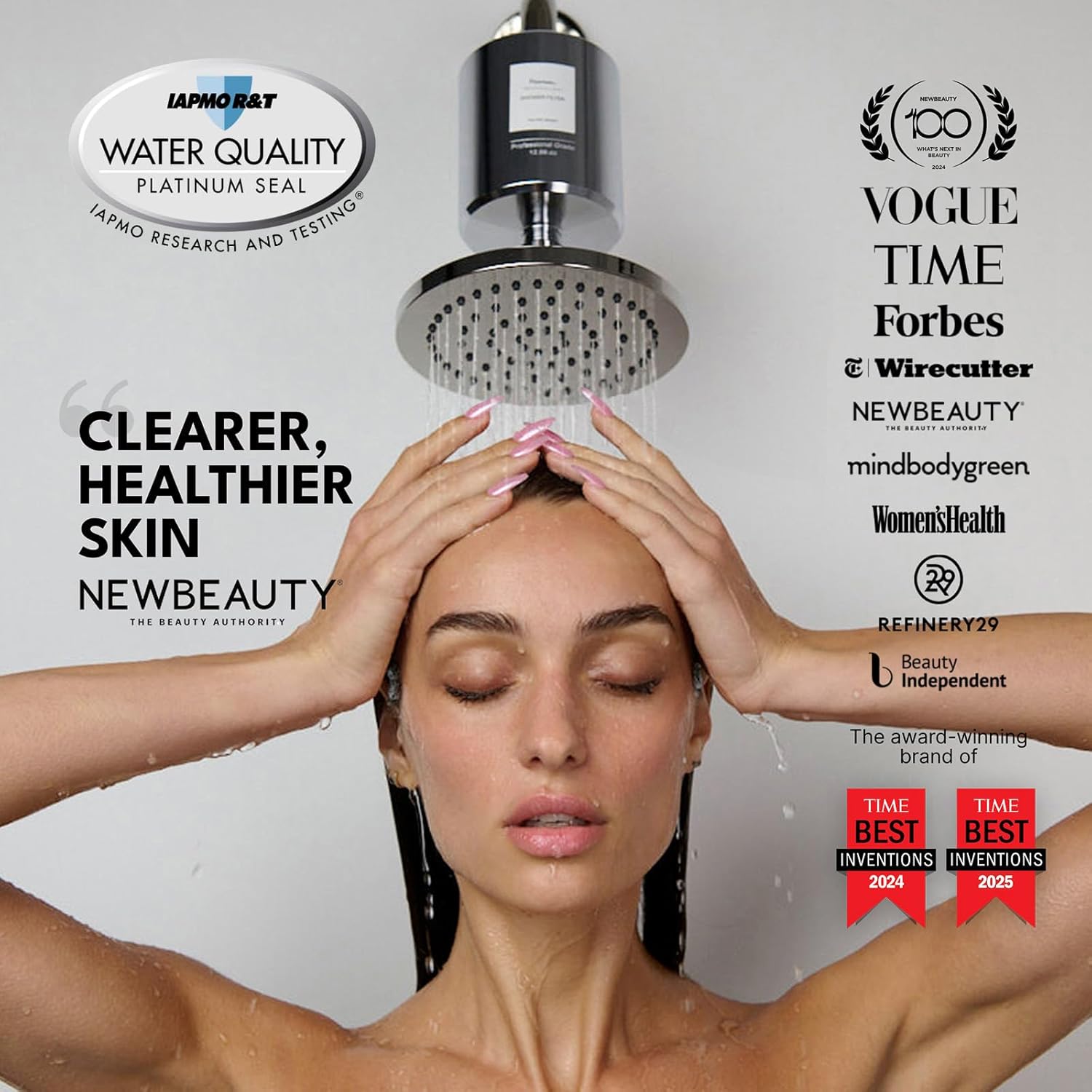 Filterbaby All-Metal Shower Filter Pro - IAPMO Certified to NSF 177 Standard, Doctor Developed, Reduces up to 99% Chlorine/Chloramine/Lead/Certain Heavy Metals,Great Water Pressure,Long Lasting,Chrome