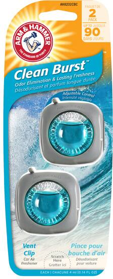 Arm & Hammer Vent Clip Air Freshener, 2-pk