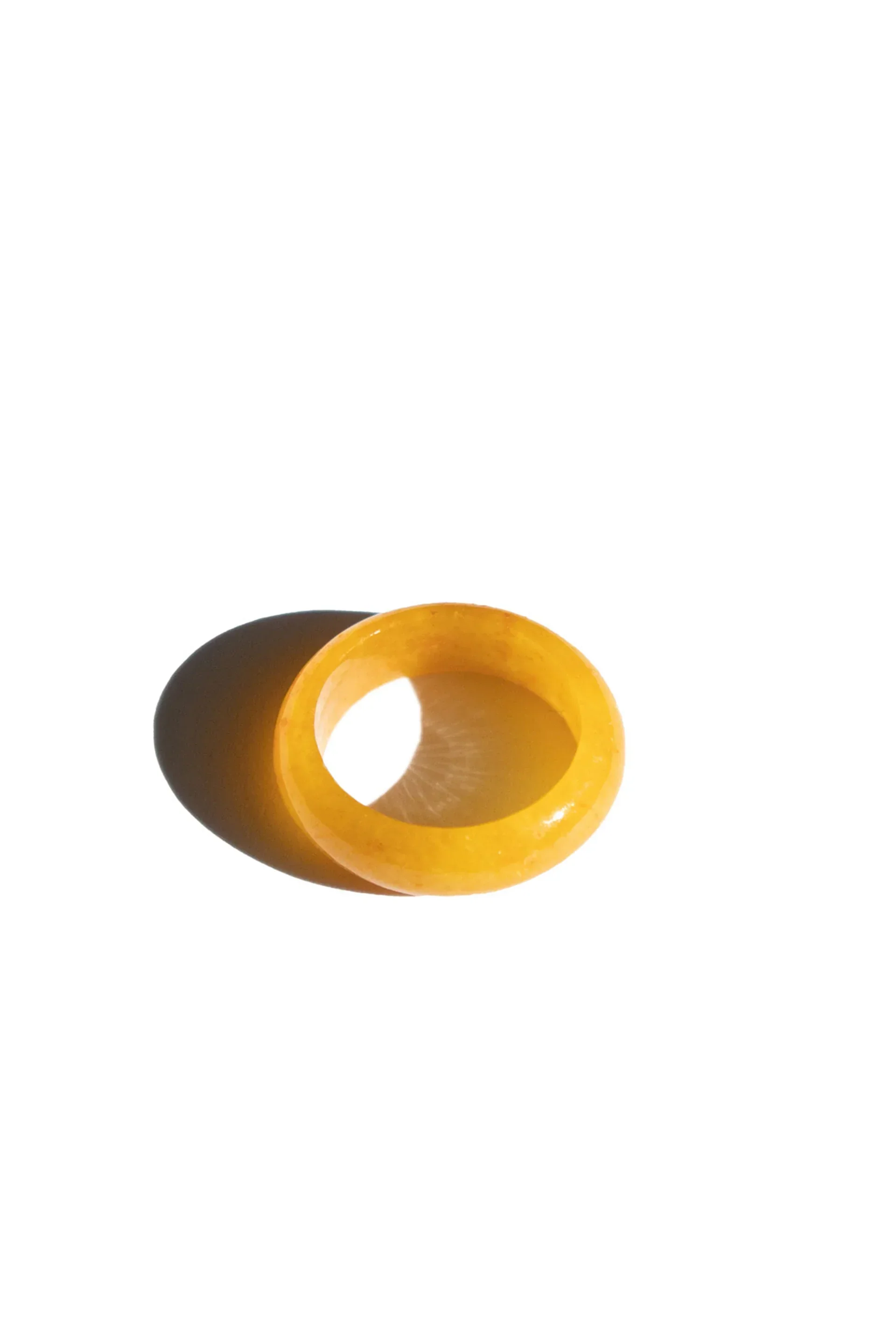 Carrie — Yellow Jade Ring