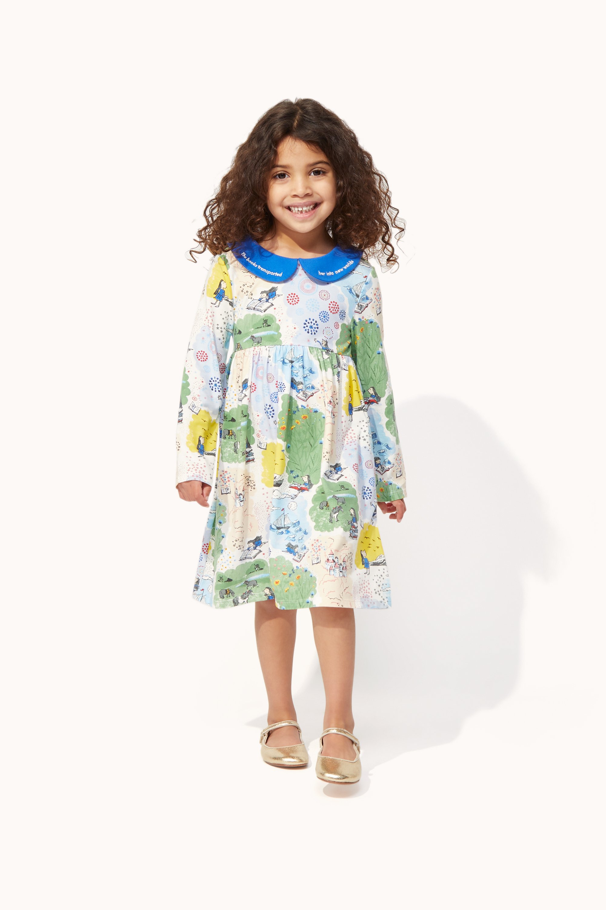 Matilda New Worlds Long Sleeve Collar Sweat Dress (1-10 Years)