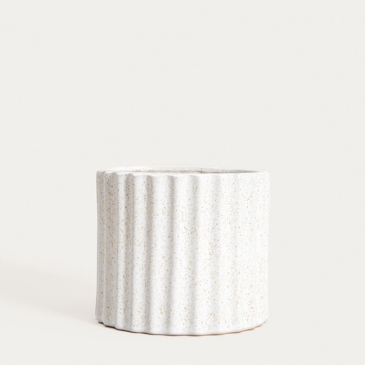 Osłonka na doniczkę NOVO ryflowana 15x15x13 cm