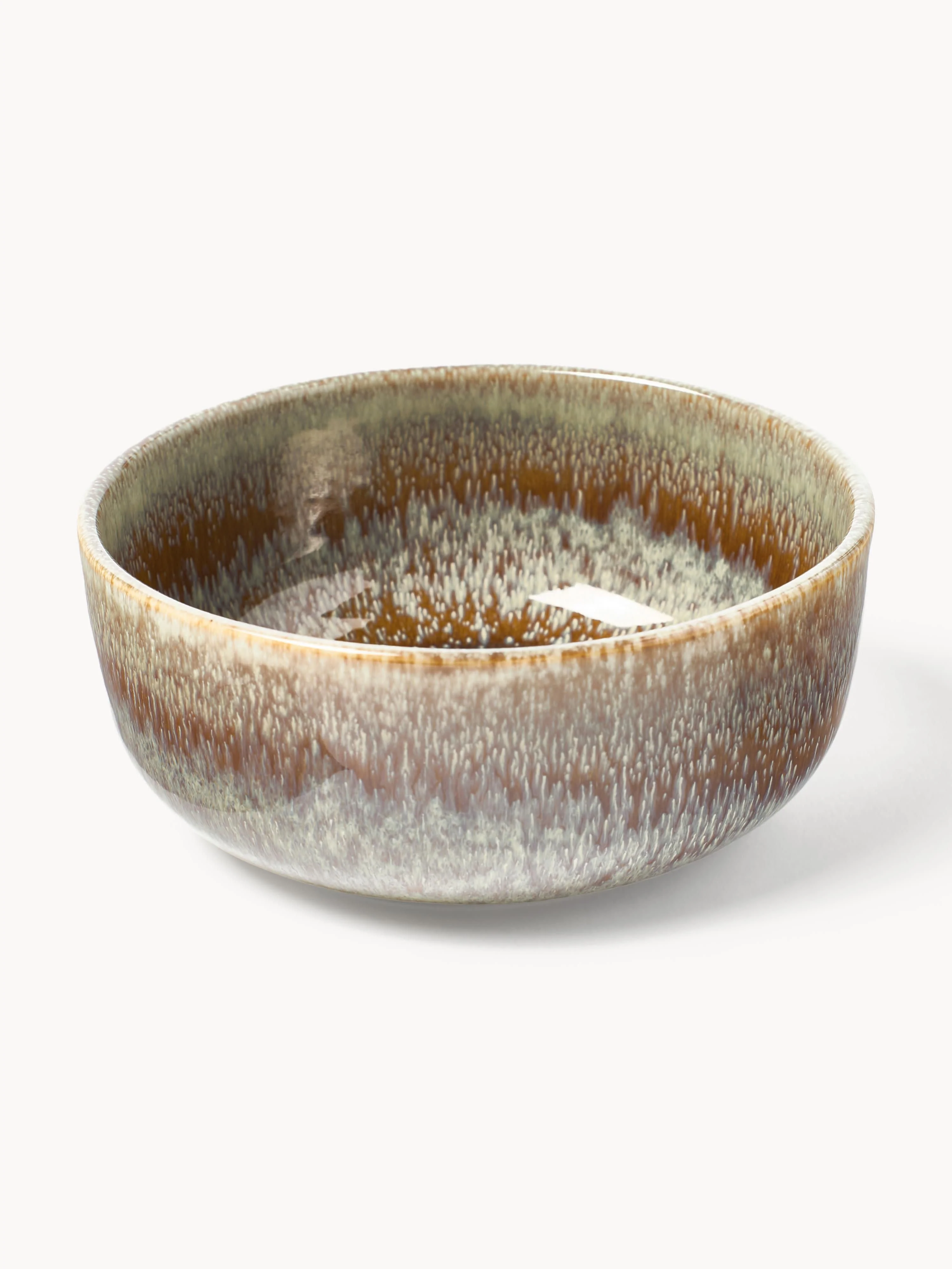 Handgefertigte Schälchen Danza mit reaktiver Glasur, 4er-Set