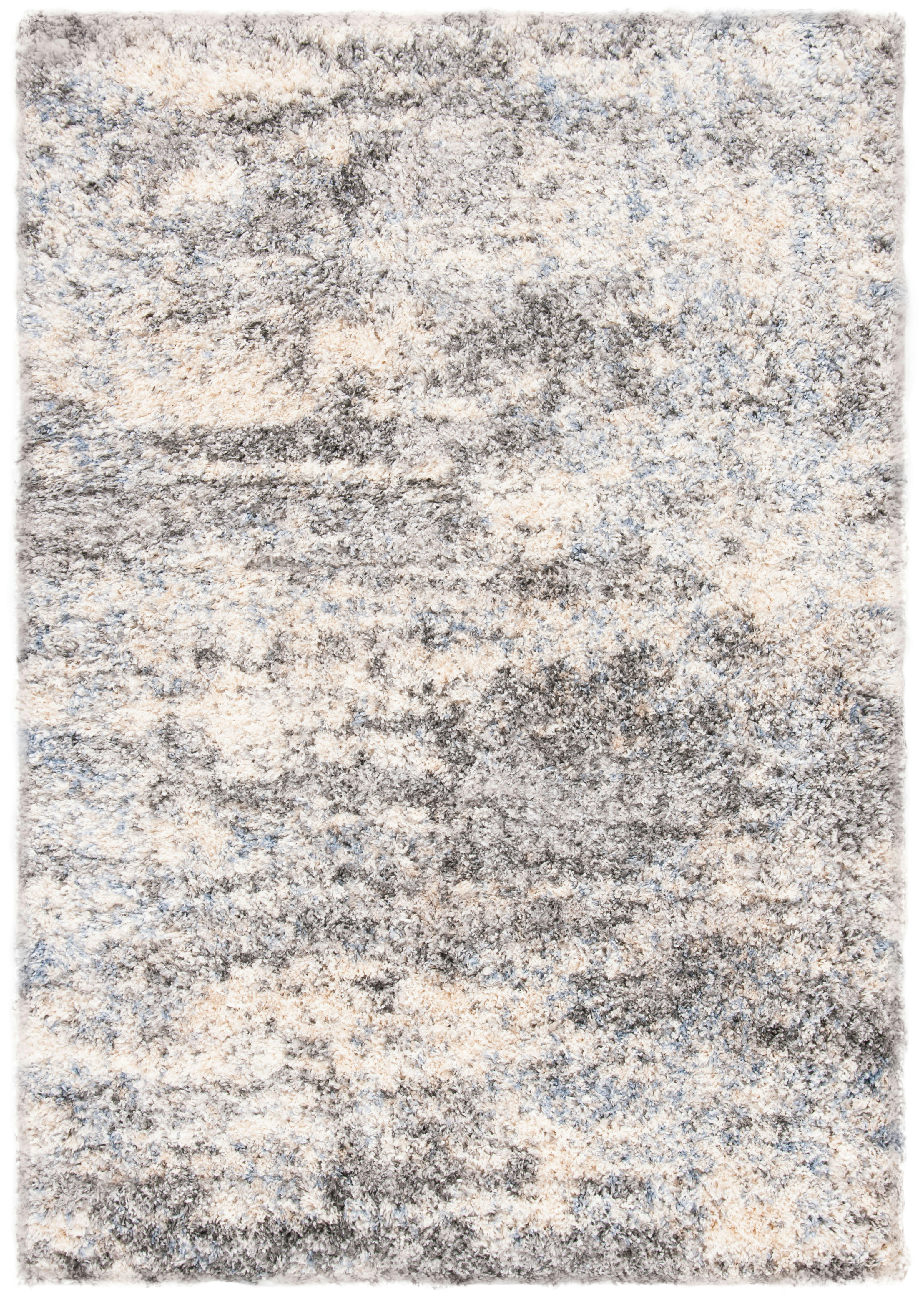 BERBER SHAG - Tapis de salon interieur en gris & crème, 99 x 160 cm