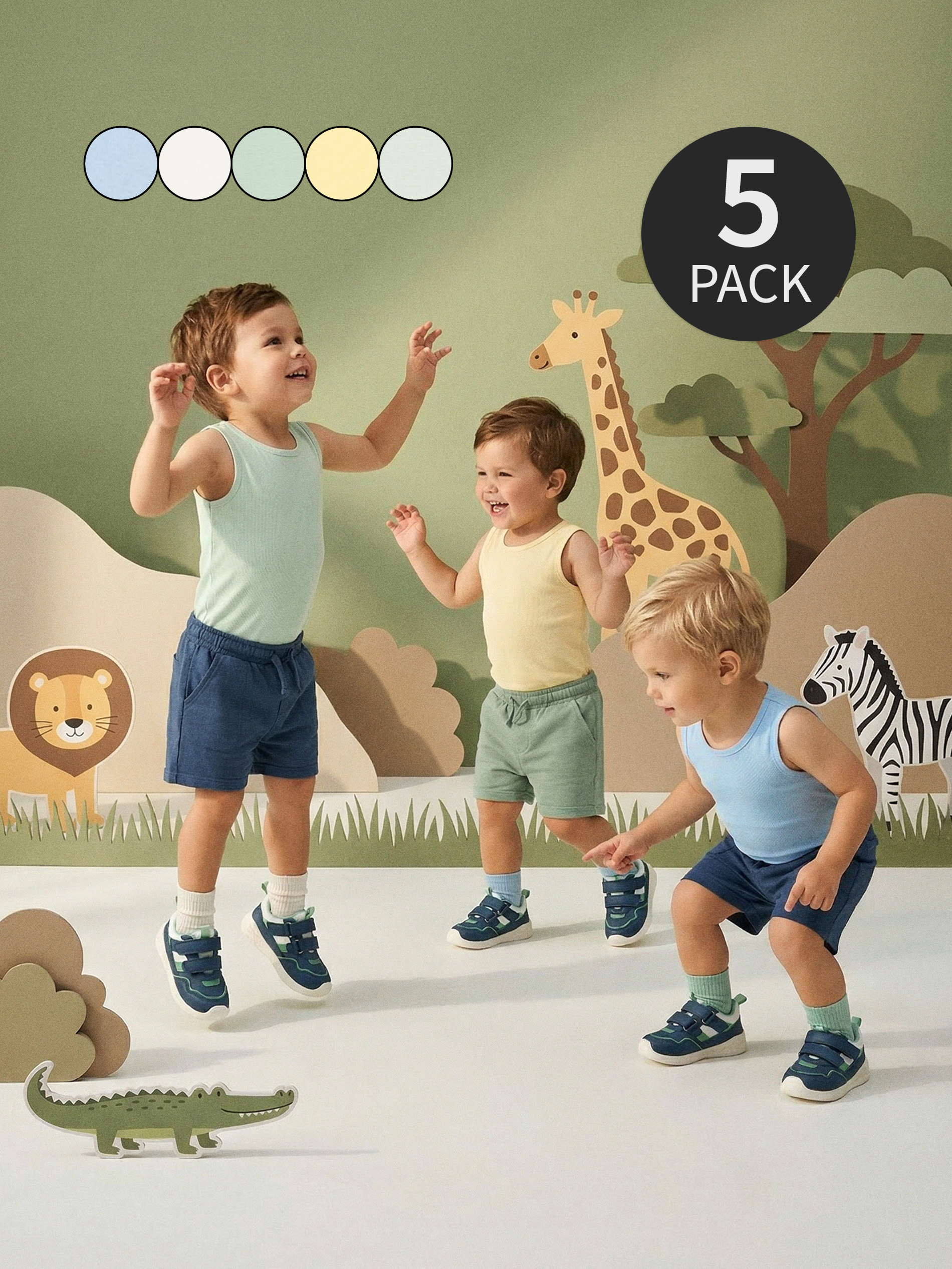 Bawełniane body na ramiączkach 5 pack