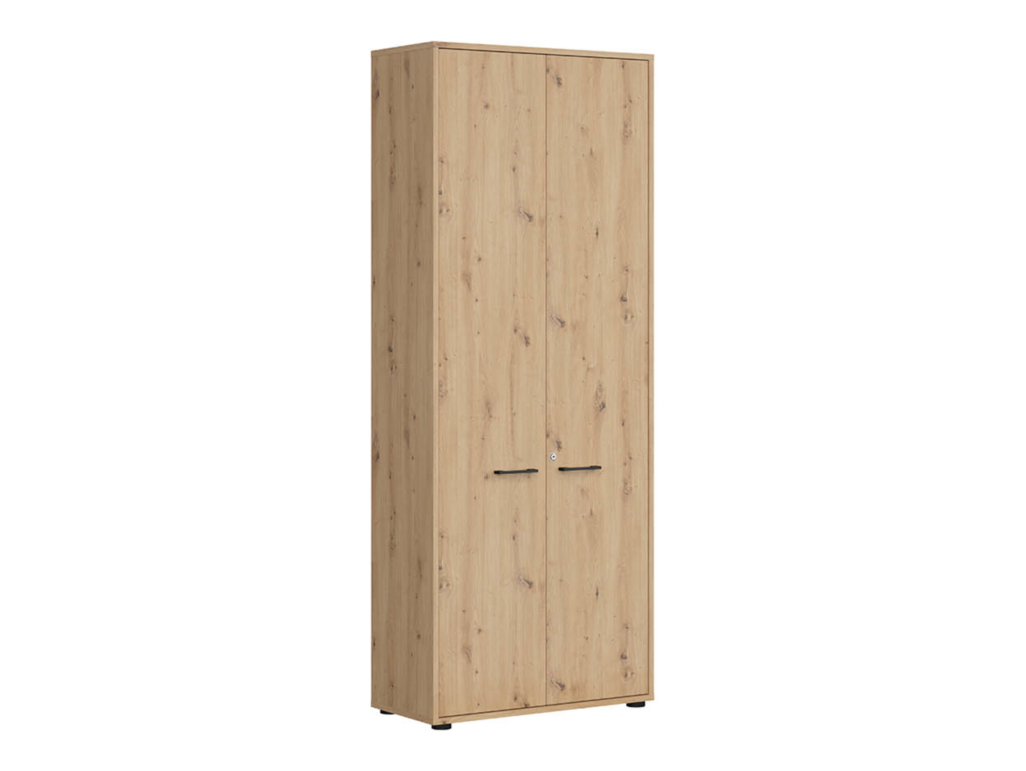 Regał zamykany na klucz Space Office 80 cm z 2 drzwiami dąb artisan
