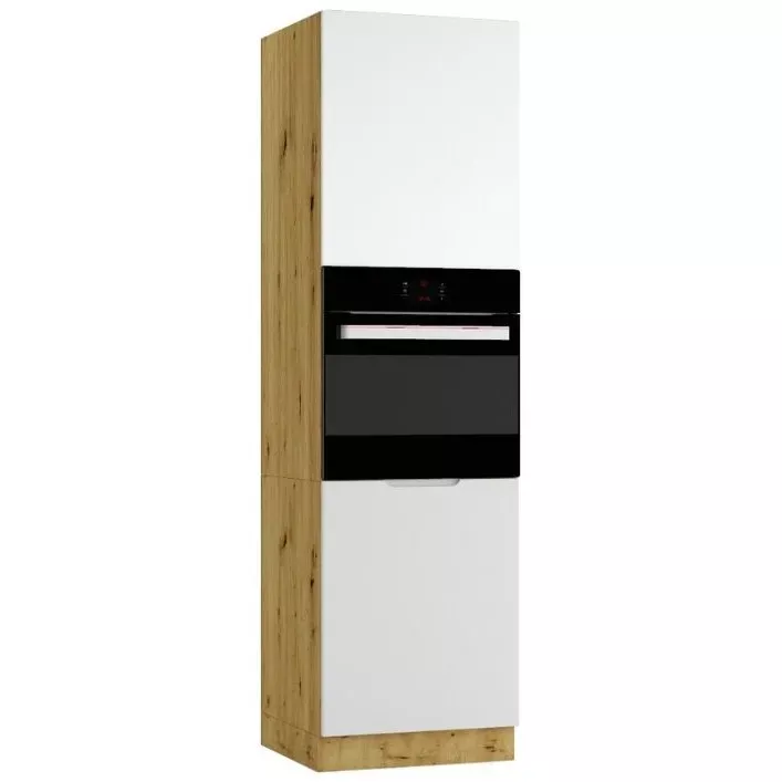 Szafka pod piekarnik ISABEL D60PK/2133 P/L szary mat/dąb art