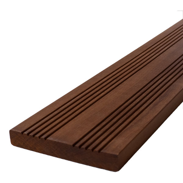 Lame de terrasse en bois exotique Massaranduba L.305 x l.14,5 x ép.2,1 cm