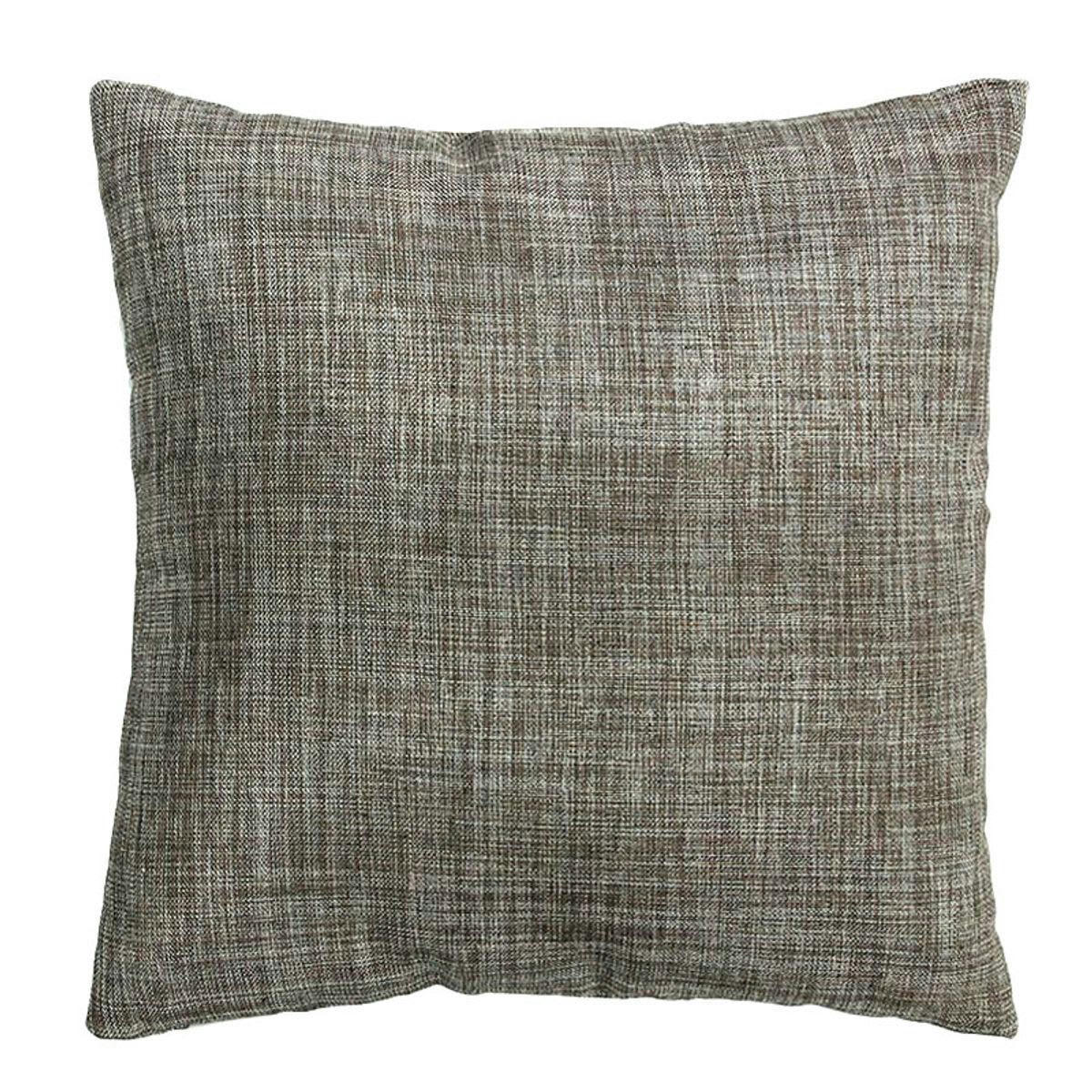 LINX - Coussin effet chiné métallisé marron 40x40