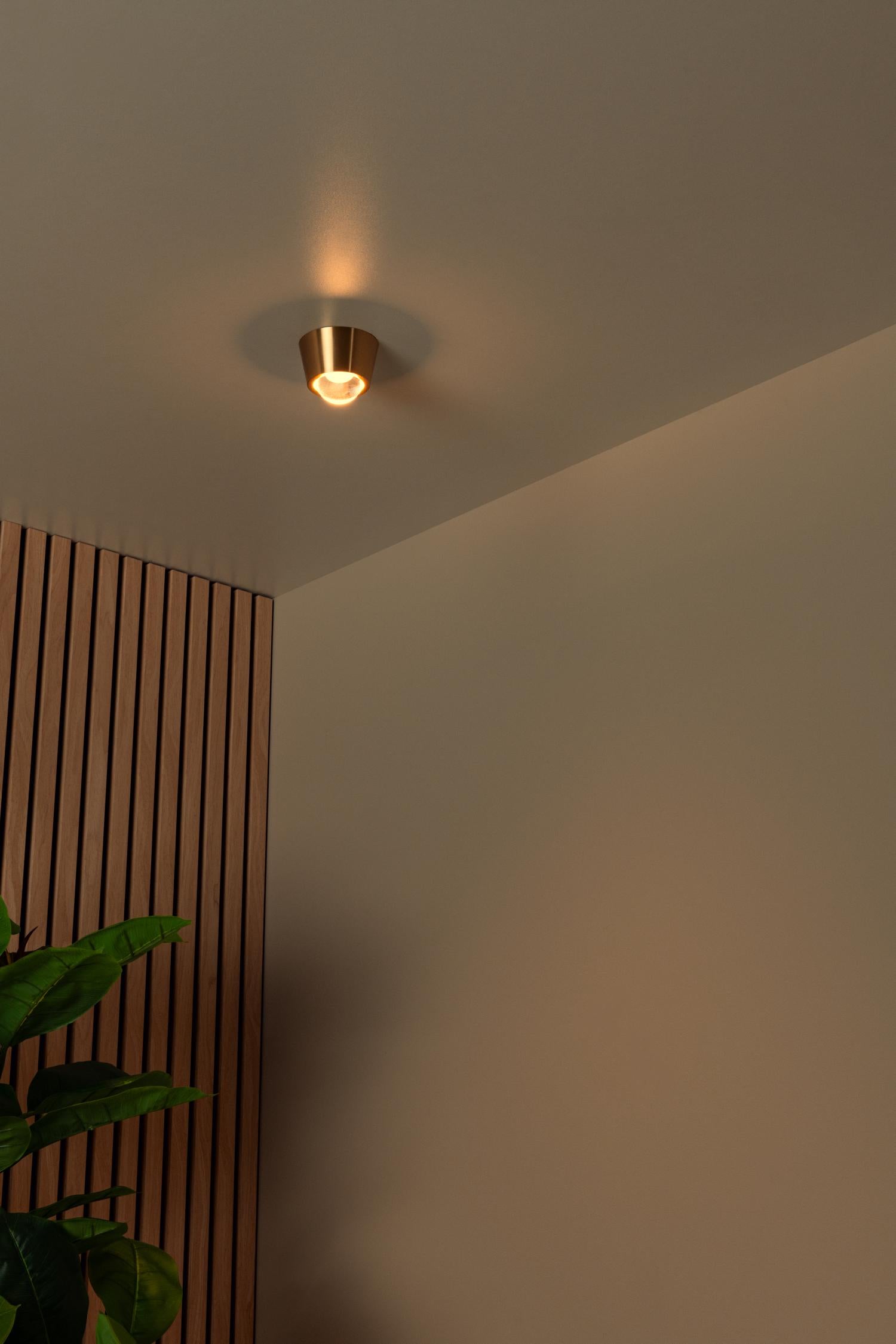Lucide plafonnière RIGON - Geïntegreerde LED - Mat Goud / Messing
