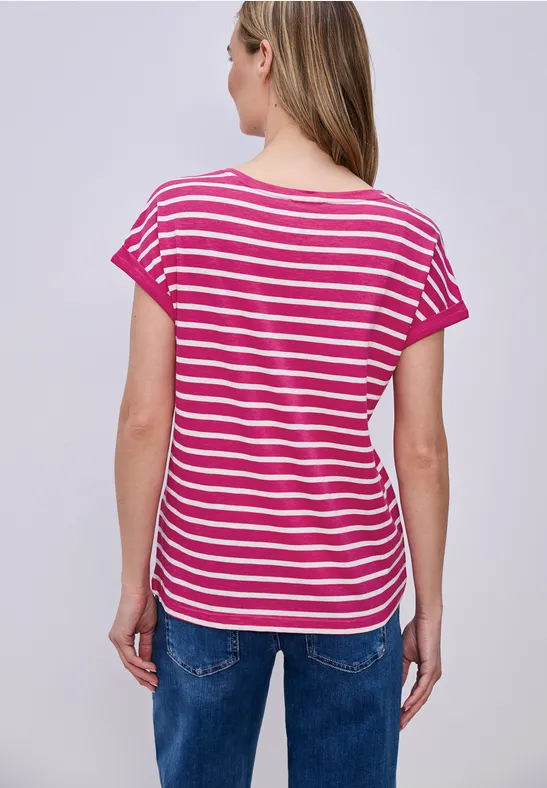 Dropped Shoulder T-Shirt mit Streifen