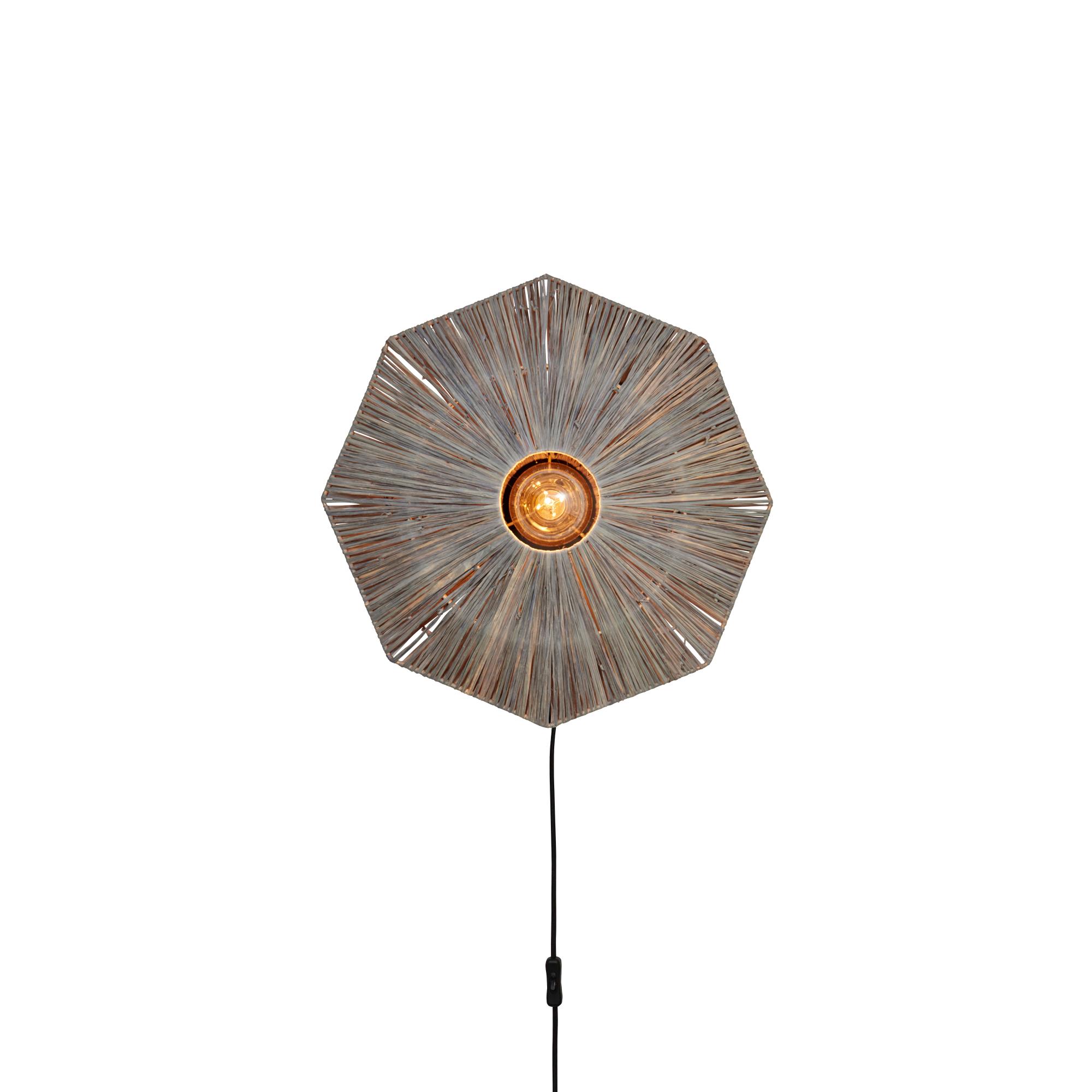 GOOD&MOJO wandlamp Panama - grijs - Ø45cm