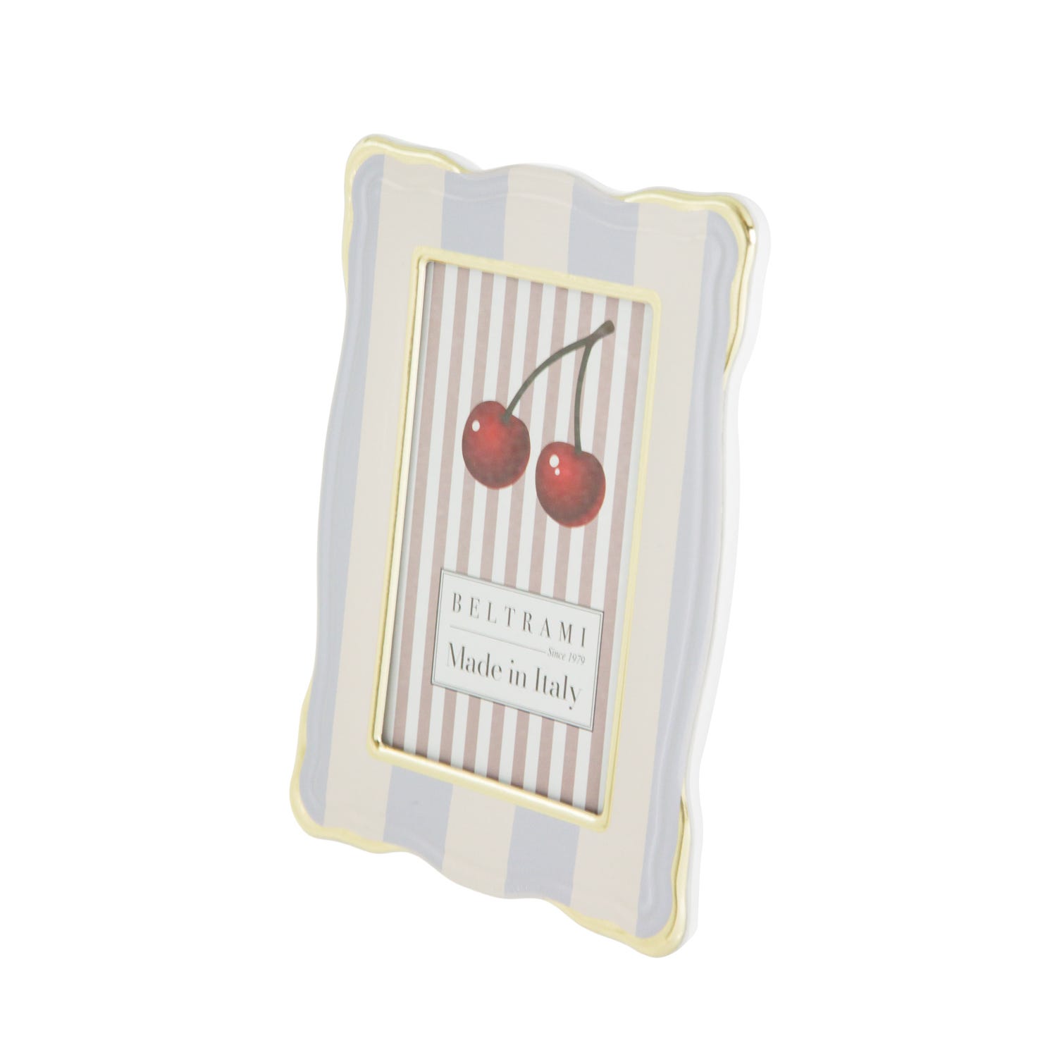 Portafoto 10x15 cm Summer legno celeste bordo dorato