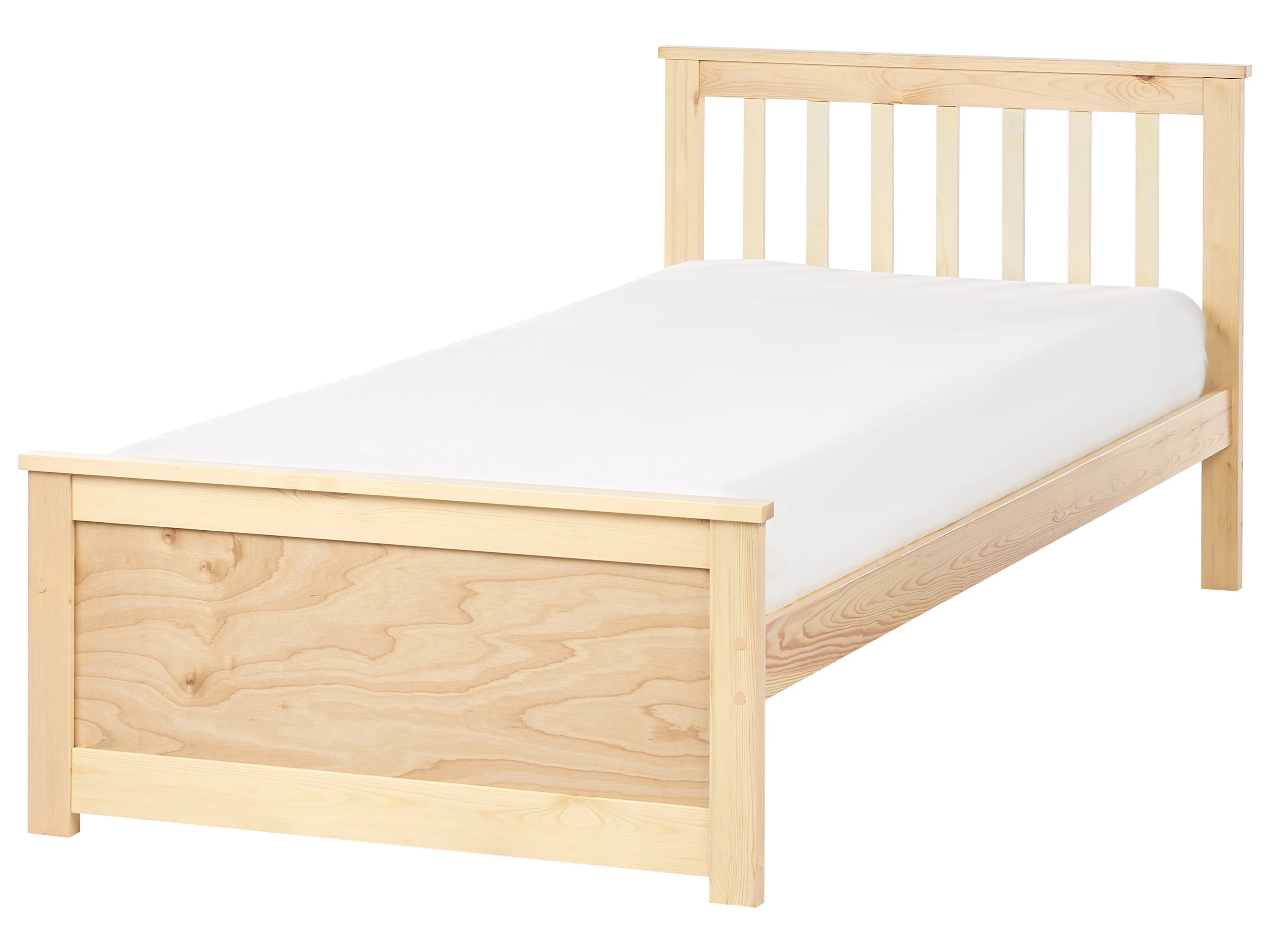 Bed Pine Wood OLENDON 90 x 200 cm (EU Single) Light Brown