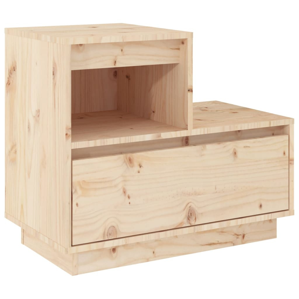 Szafka Nocna Stolik Komoda Brązowa z Szufladą Do Sypialni 60x34x51 cm