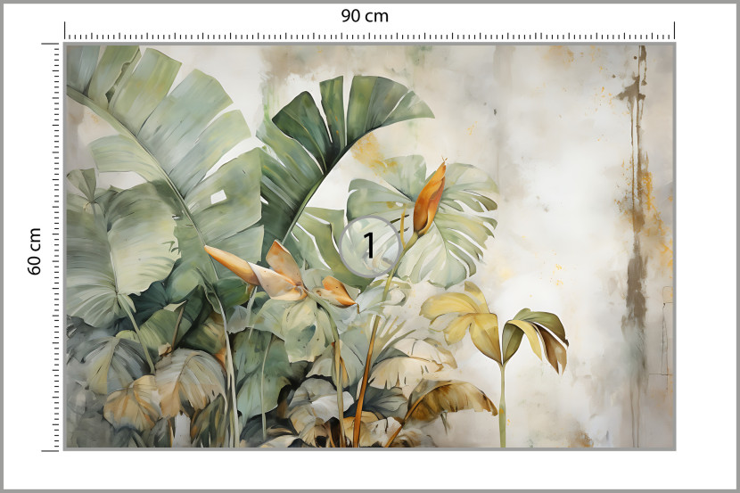 Fototapeta Abstrakcyjne Egzotyczne Liście 90x60cm