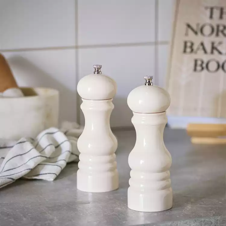 Habitat Salt and Pepper Mill Set - Cream