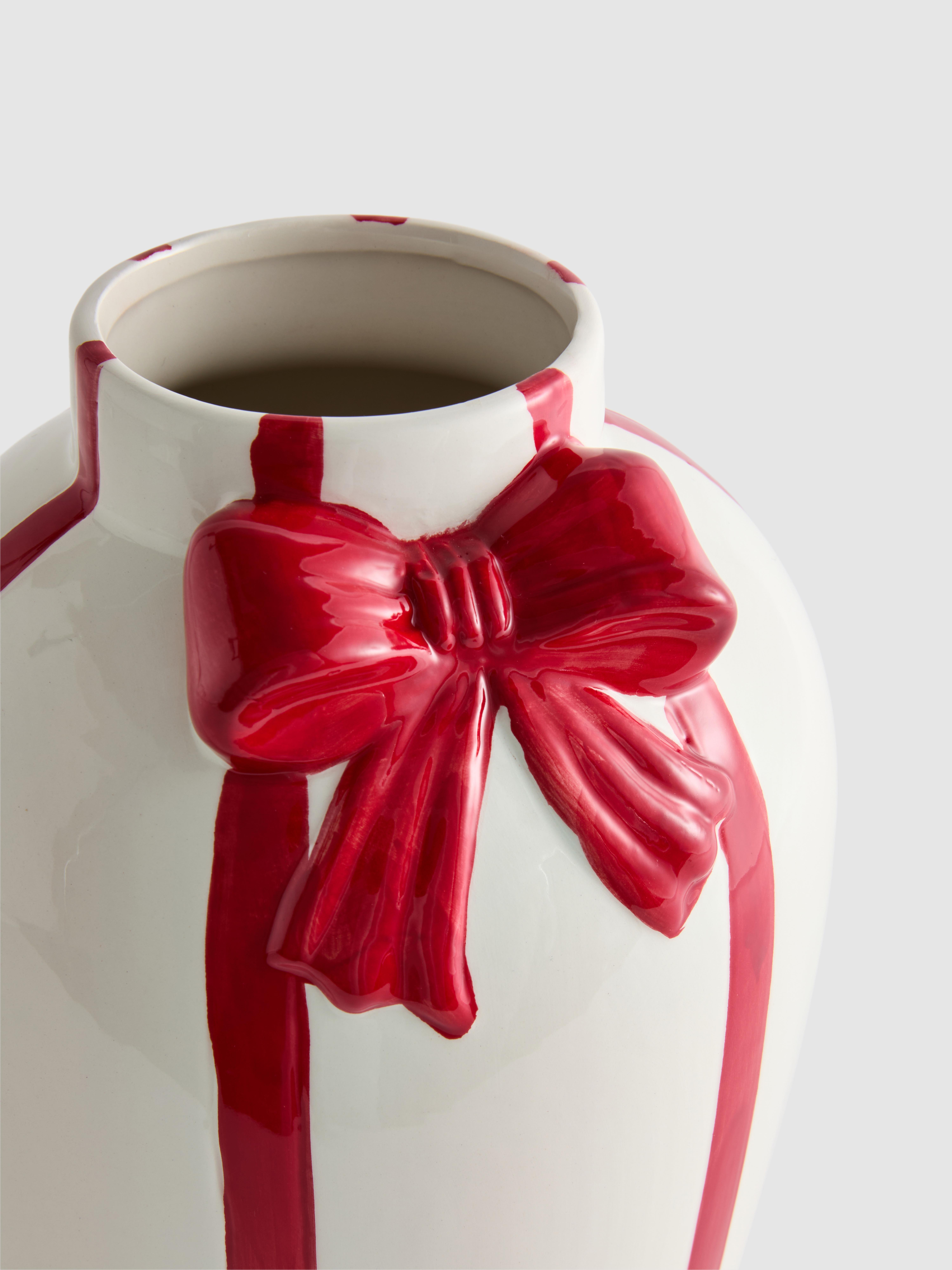 Stripe Bow Vase