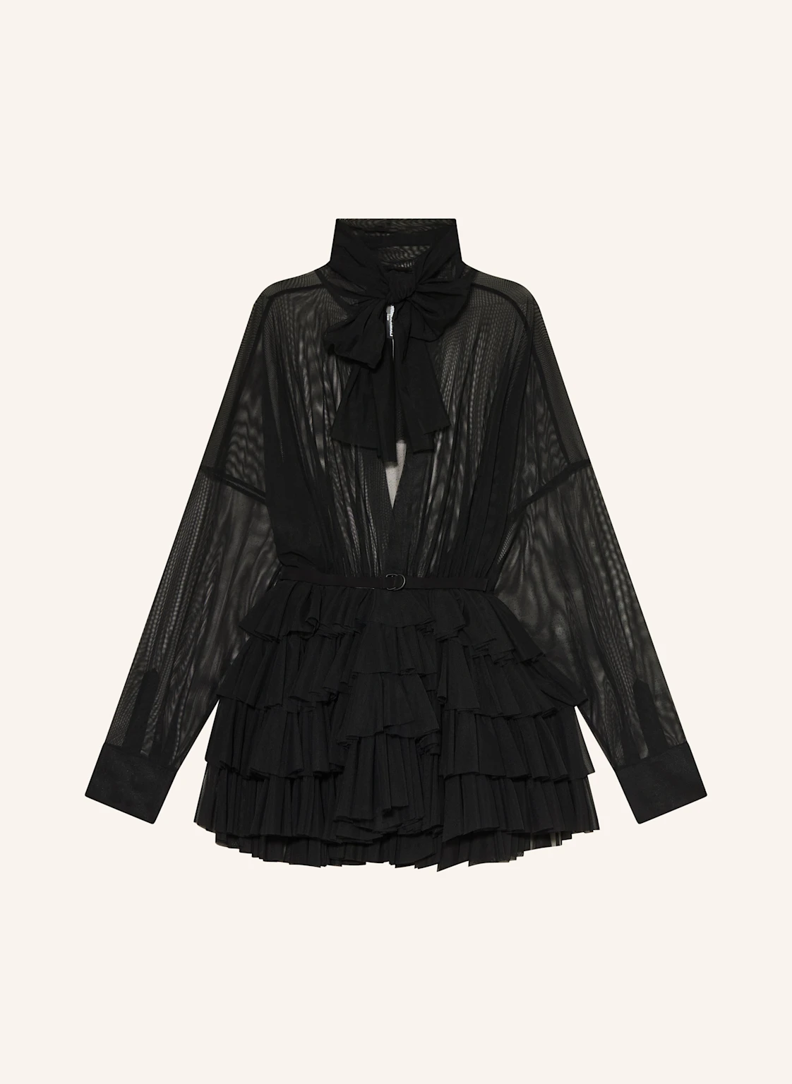 NORMA KAMALI Cocktailkleid mit Schluppe und Rüschen