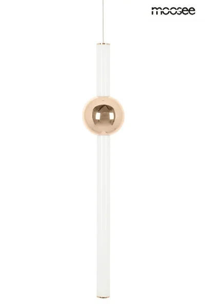 MOOSEE lampa wisząca LIBRA 90 INbiała / złota