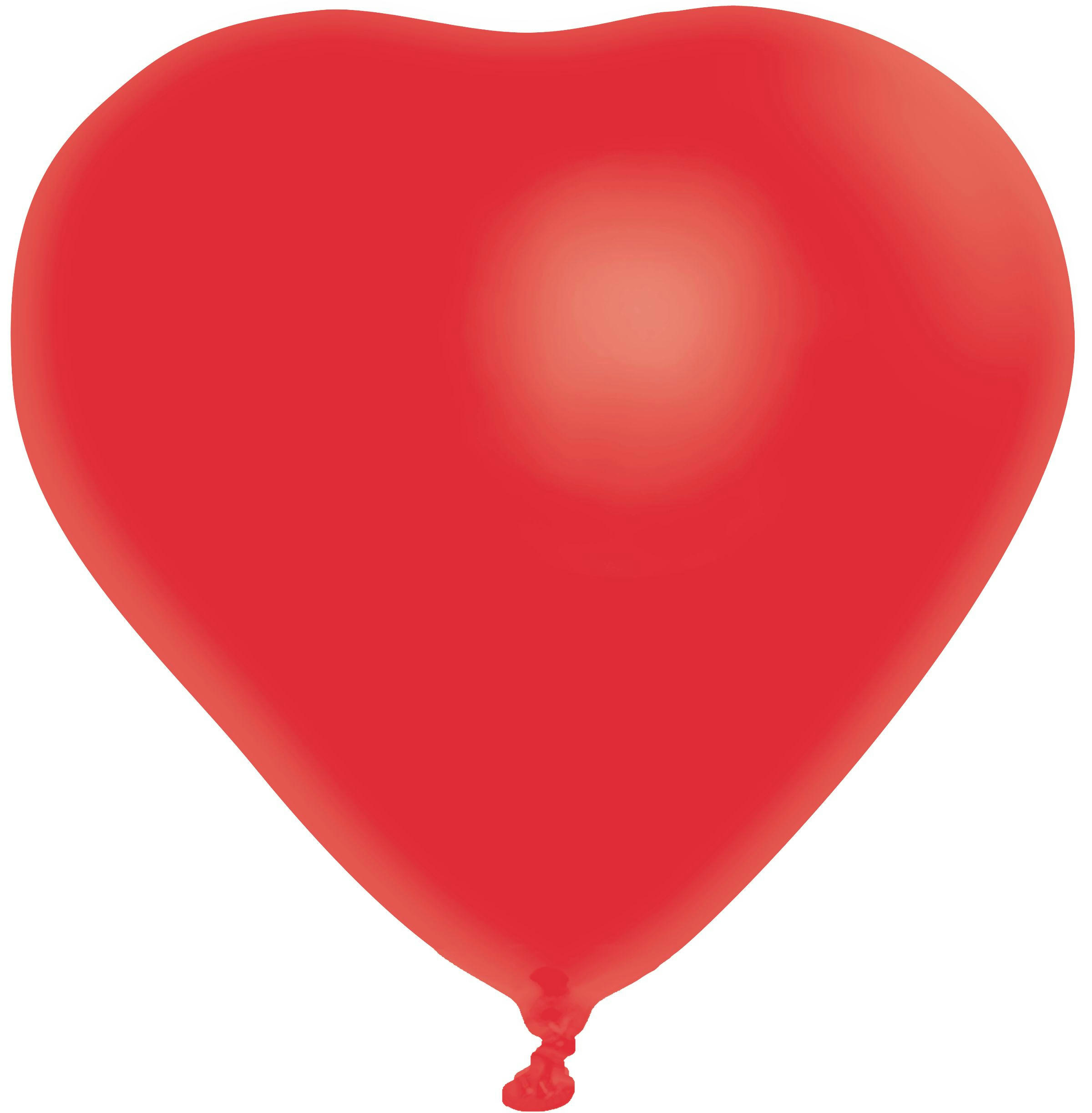 Heart Latex Balloons, Red, 12-in, 6-pk, for Valentine's Day/Anniversary