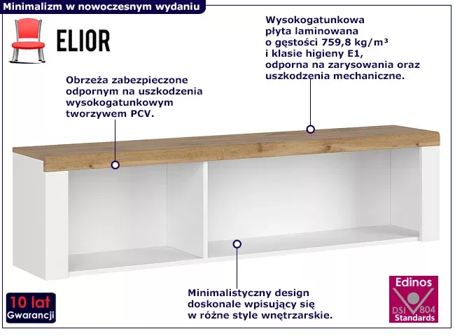 Minimalistyczna półka ścienna - Lureon