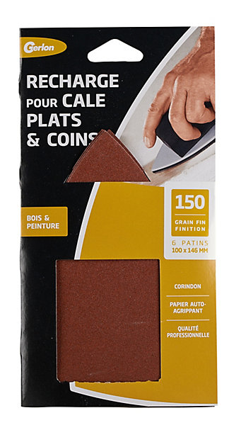 6 patins corindon pour cale plat et coins grain fin