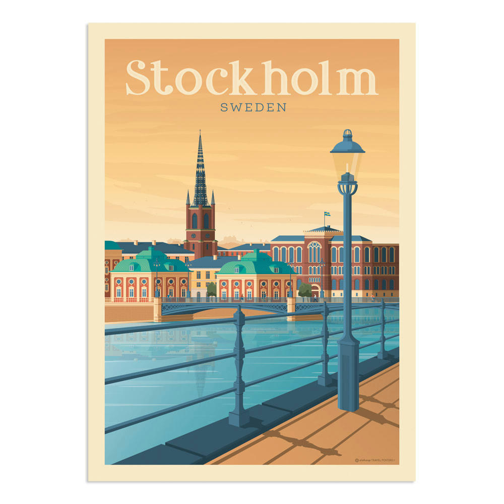 - Affiche Stockholm  30x40 cm