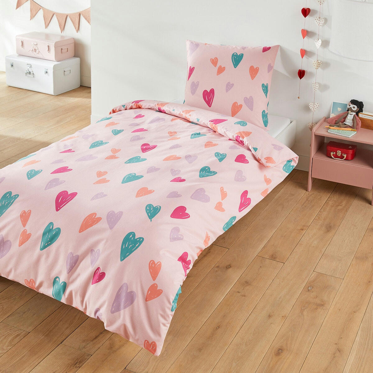 Parure de lit en coton taie carrée, Sweetheart