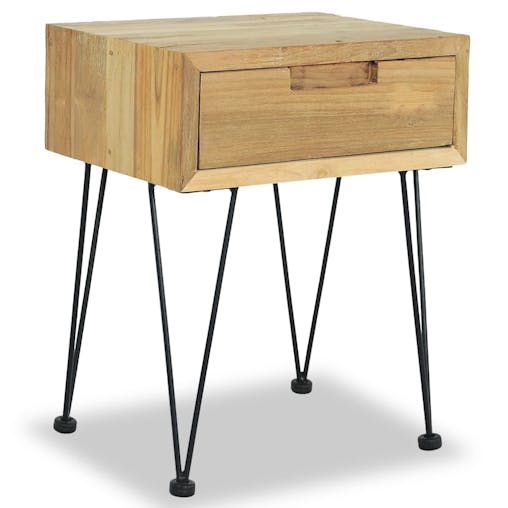 NNEVL Bedside Cabinets 2 pcs 40x30x50 cm Solid Teak