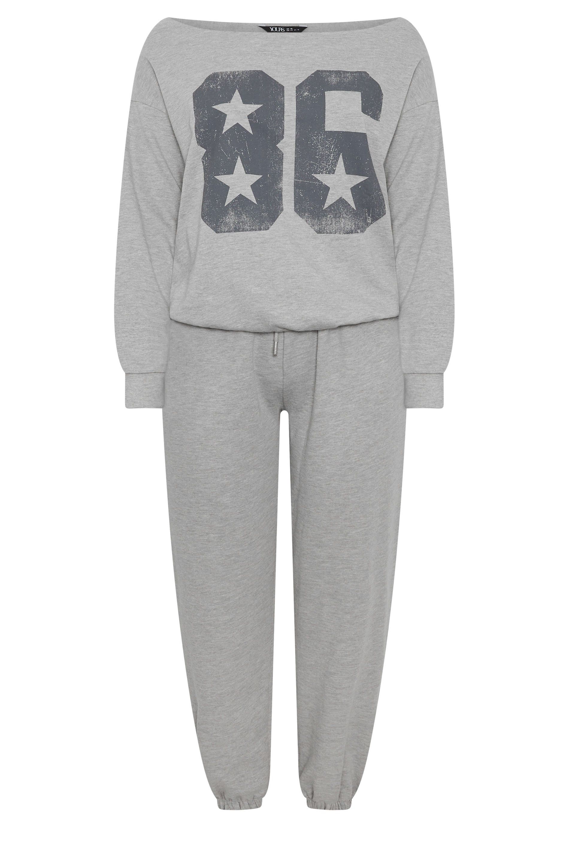 Yours Off-Shoulder Sweatshirt & Jogger Set
