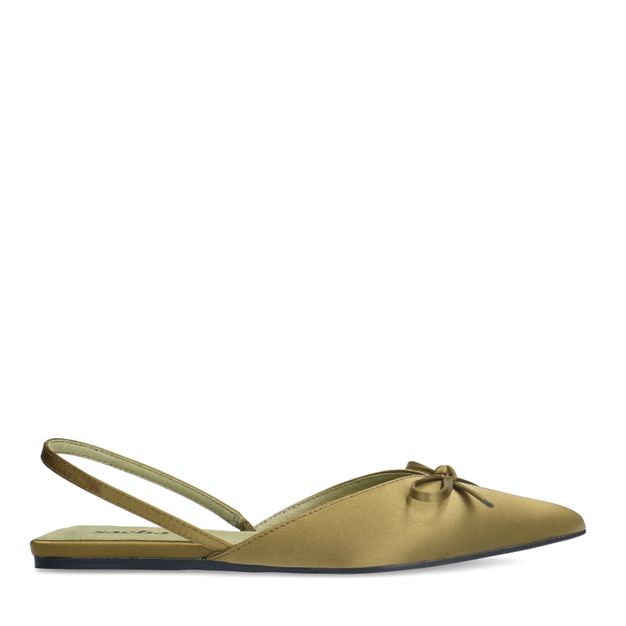 Groene slingbacks met strikje