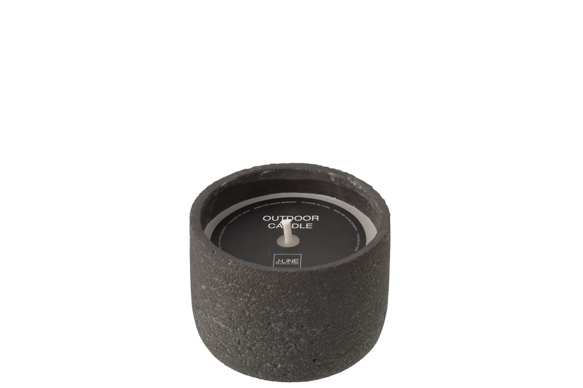 J-Line buitenkaars Rond - donkergrijs - small - 16U