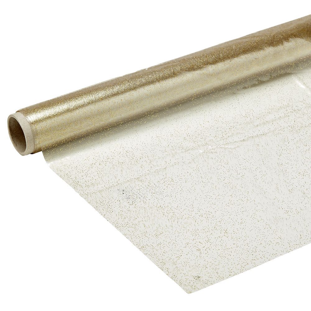 Toile cirée cristal doré 140 cm