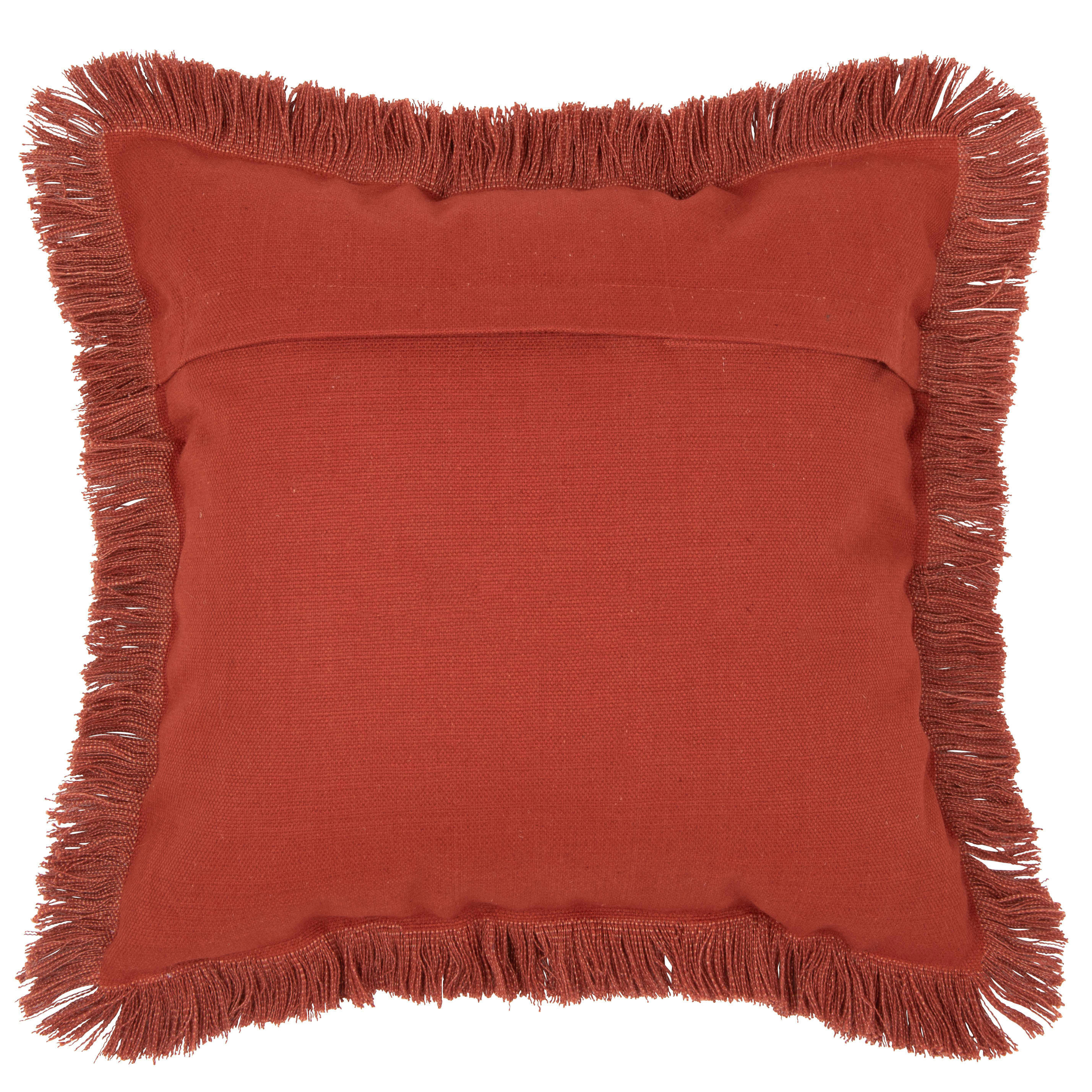 NAPAL - Housse de coussin en coton biologique terracotta et fils brodés 40x40