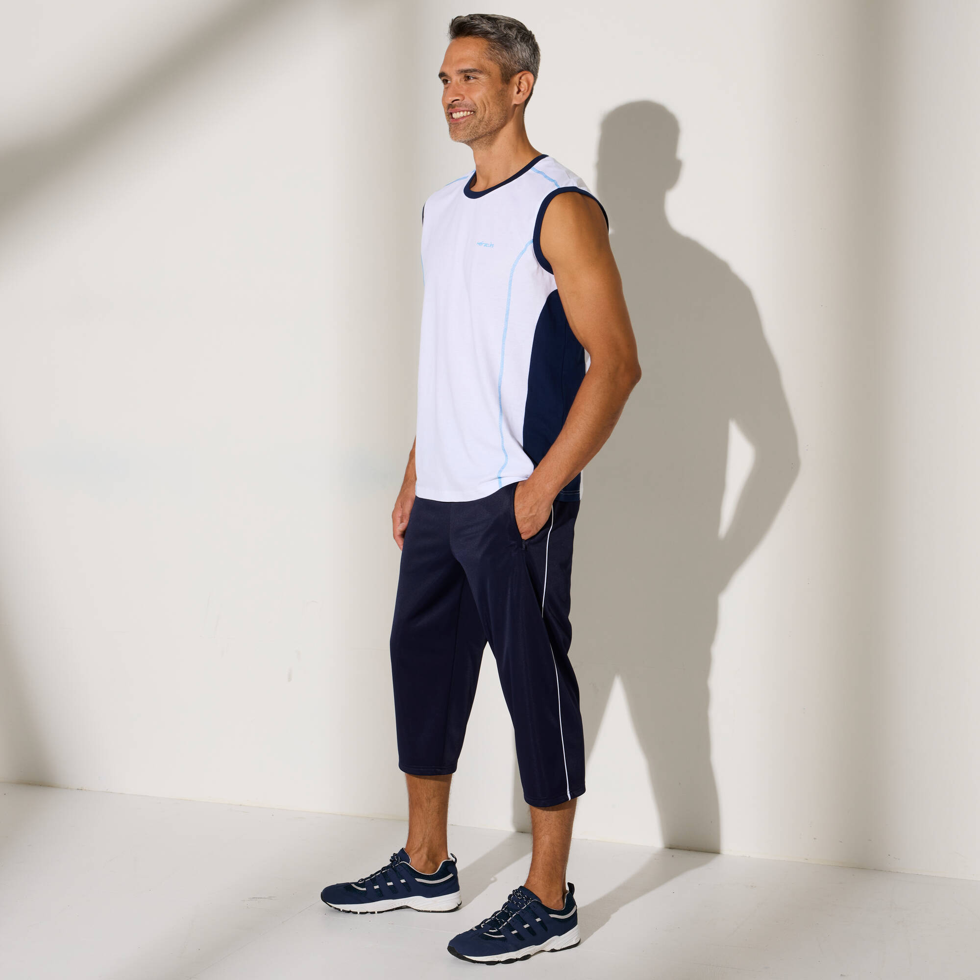 Pantacourt sport microfibre intérieur gratté